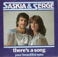 Saskia &amp; Serge - There's a song + Your beautiful eyes (Vinylsingle)
