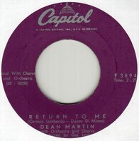 Dean Martin - Return to me + Forgetting you (Vinylsingle)