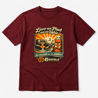 T-Shirt Wijnrood maat XL "Liever een plaat met een tikkie"
