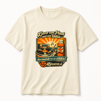 T-Shirt Beige maat L "Liever een plaat met een tikkie"