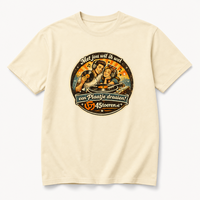T-Shirt Beige maat L "Met Jou wil ik wel een plaatje draaien"