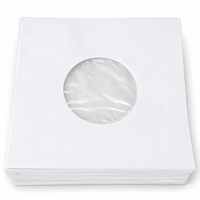 White Paper Sleeves with inner foil for 7" Vinylsingles - 100 pieces