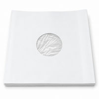 White Paper Sleeves with inner foil for 10" Vinyl/78RPM Records - 100 pieces