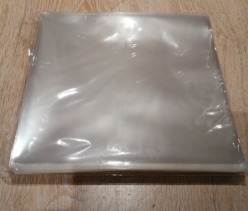 Bright Plastic Outersleeves for 12" Vinyl LP's (100my) - 50 pieces