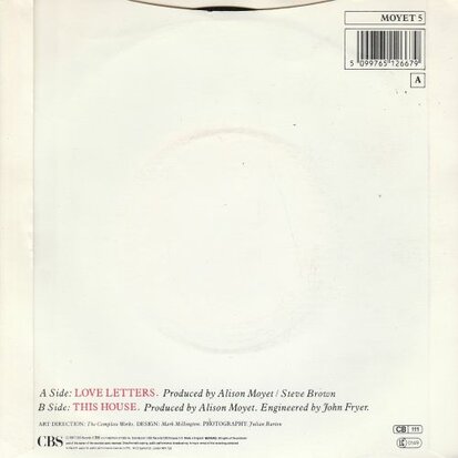 Alison Moyet - Love letters + This house (Vinylsingle)