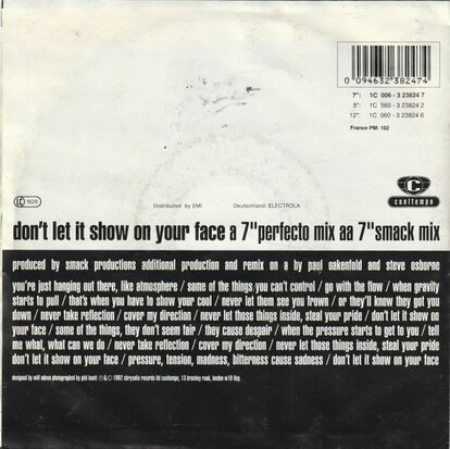 Adeva - Don't Let It Show On Your Face + (7" Smack Mix) (Vinylsingle)