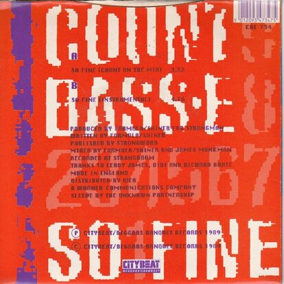 Count Bass-E - So Fine + (instr.) (Vinylsingle)