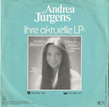Andrea Jurgens - Spanien ist schon + Die sterne uber mich (Vinylsingle)