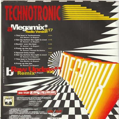 Technotronic - Megamix + Raw update remix (Vinylsingle)