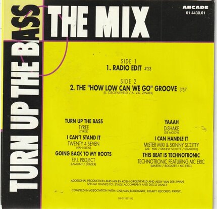 Turn up the bass - The mix + (groove mix) (Vinylsingle)
