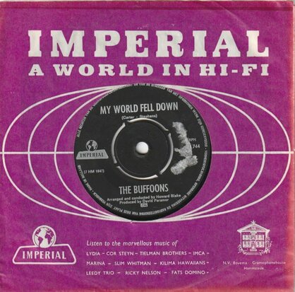 Buffoons - My world fell down + Tomorrow is another day (Vinylsingle)