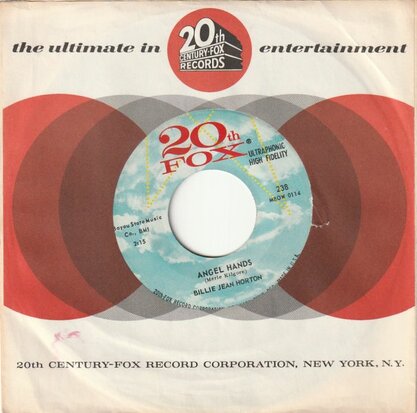 Billie Jean Horton - Angel Hands + I'd Give The World (Vinylsingle)