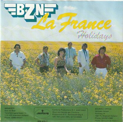 BZN - La france + Holidays (Vinylsingle)