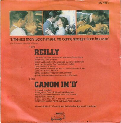 The Olympic Orchestra - Reilly + Cannon in D (Vinylsingle)