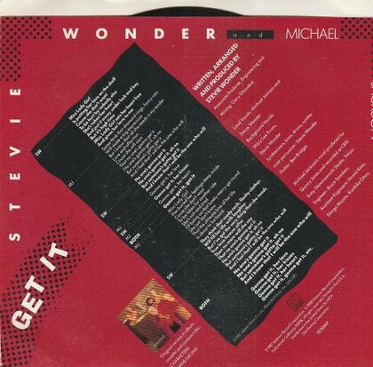 Stevie Wonder - Get it + (instr.) (Vinylsingle)