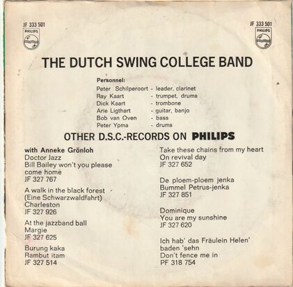Dutch Swing College Band - Bonanza + Blues for Pete (Vinylsingle)
