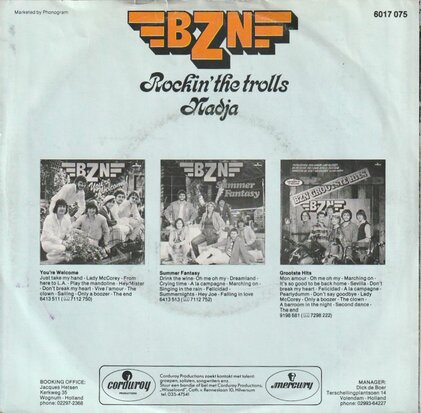 BZN - Rockin' the trolls + Nadja (Vinylsingle)