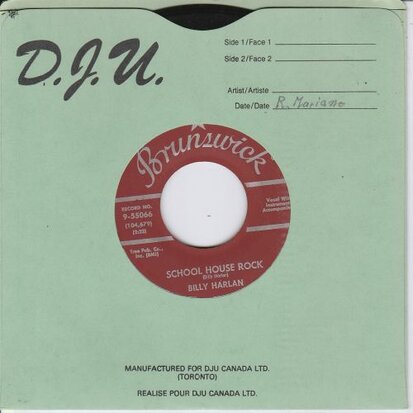 Billy Harlan - School House Rock + I Wanna Bop (Vinylsingle)