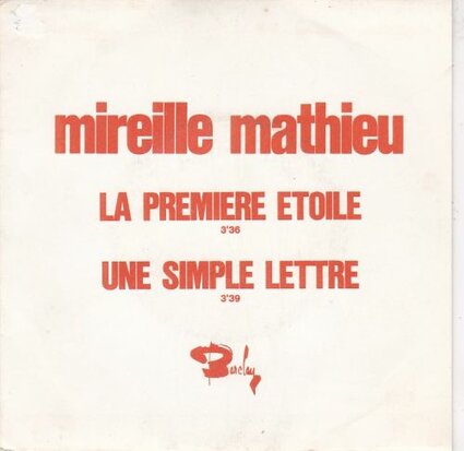 Mireille Mathieu - La premiere etoile + Une simple lettre (Vinylsingle)