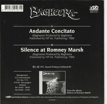 Bagheera - Andante Concitato + Silence At Romney Marsh (Vinylsingle)