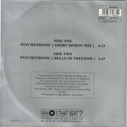 Sequencial - Psychotronic + (Bells of freedom) (Vinylsingle)