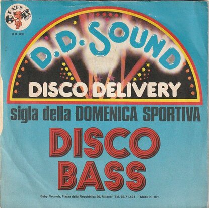 D.D. Sound Disco Delivery - Disco Bass + (Instrumental) (Vinylsingle)