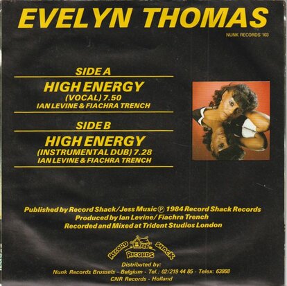 Evelyn Thomas - High energy + (instr) (Vinylsingle)