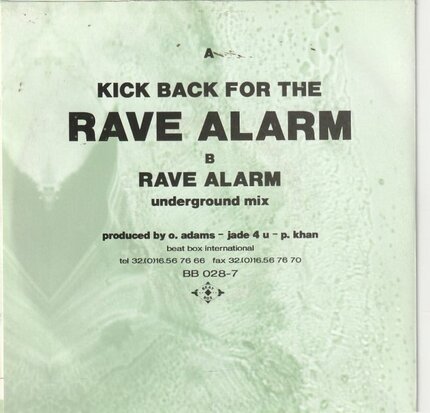 Praga Khan - Kick back for the rave alarm + (undergroud mix) (Vinylsingle)