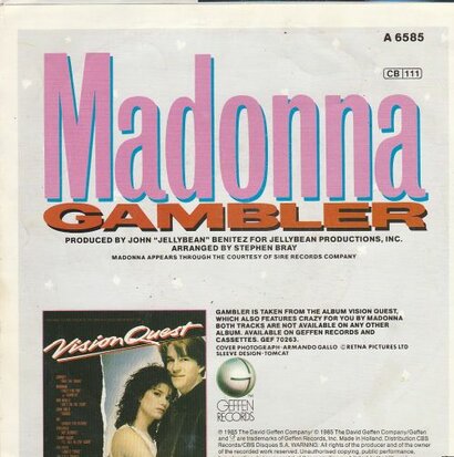Madonna - Gambler + Nature of the beach (Vinylsingle)