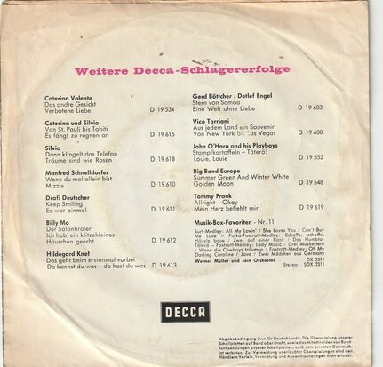 Caterina Valente - Dass war der erste kuss-Im kabarett der illusionen (Vinylsingle)