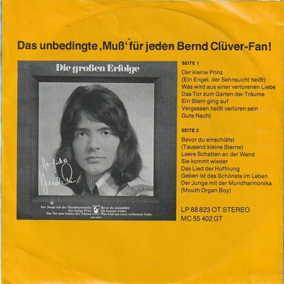 Bernd Cluver - Mike und sein freund + Lieder. die verklung. (Vinylsingle)