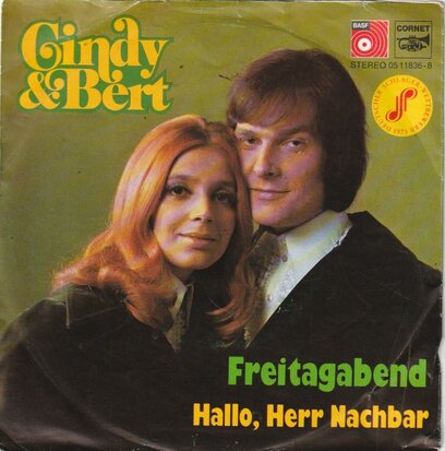 Cindy & Bert - Freitagabend + Hallo, Herr Nachbar (Vinylsingle)