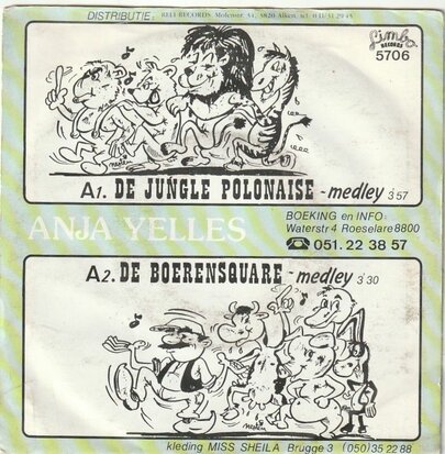 Anja Yelles - De jungle-polonaisse + De Boeren-square (Vinylsingle)