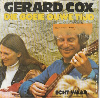 Gerard Cox - Die goeie ouwe tijd + Echt waar? (Vinylsingle)