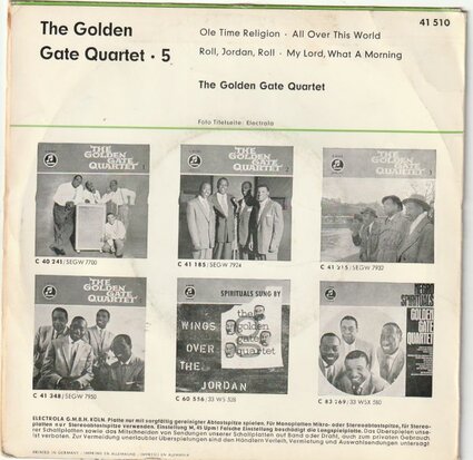 Golden Gate Quartet - The Golden Gate Quartet 5 (EP) (Vinylsingle)