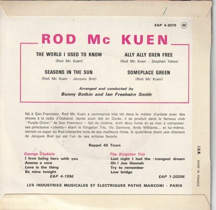 Rod McKuen - The World I Used To Know (EP) (Vinylsingle)
