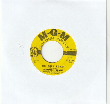 Herman's Hermits - No milk today + There's a kind of hush (Vinylsingle)