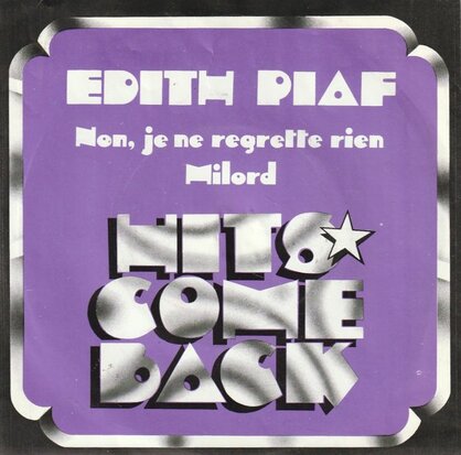 Edith Piaf - Non, je ne regrette rien + Milord (Vinylsingle)