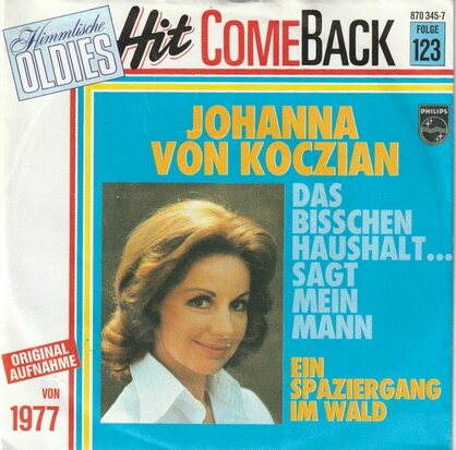 Johanna von Koczian - Das bisschen haushalt sagt mein mann + Ein spaziergang im wald (Vinylsingle)