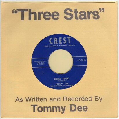 Tommy Dee - Three Stars + I'll Never Change (Vinylsingle)