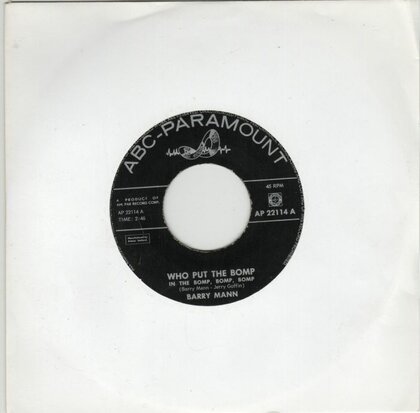 Barry Mann - Who put the bomp + Love true love (Vinylsingle)