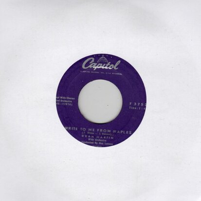 Dean Martin - Write to me from Naples + Beau James (Vinylsingle)