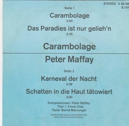 Peter Maffay - Carambolage (EP) (Vinylsingle)