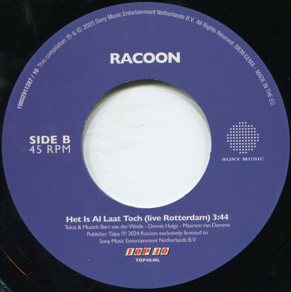 Racoon - Het Is Al Laat Toch + (live in Rotterdam) (Vinylsingle)