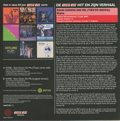 Kane - Rain Down On Me (Tiesto Remix) + (original) -PRE-ORDER- (Vinylsingle)