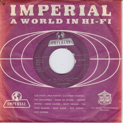 Fats Domino - Let the four winds blow + Good hearted man (Vinylsingle)