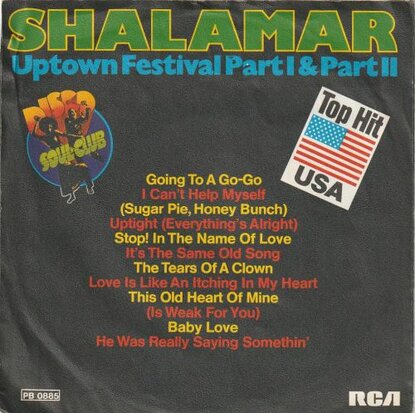 Shalamar - Uptown festival + (part II) (Vinylsingle)