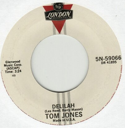 Tom Jones - Delilah + Without love (Vinylsingle)