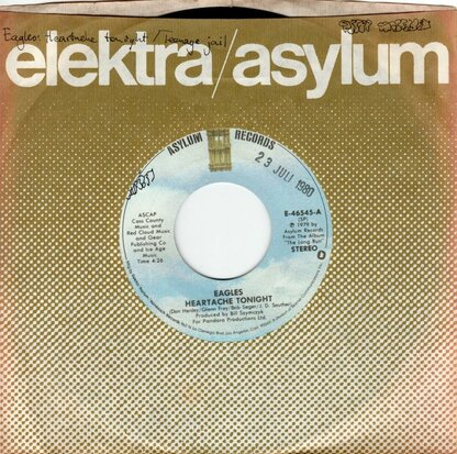 The Eagles - Heartache tonight + Teenage Jail (Vinylsingle)