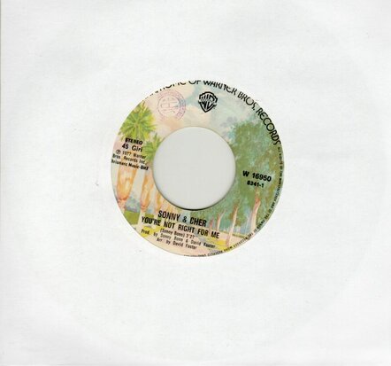 Sonny & Cher - You're Not Right For Me + Wrong Number (Vinylsingle)